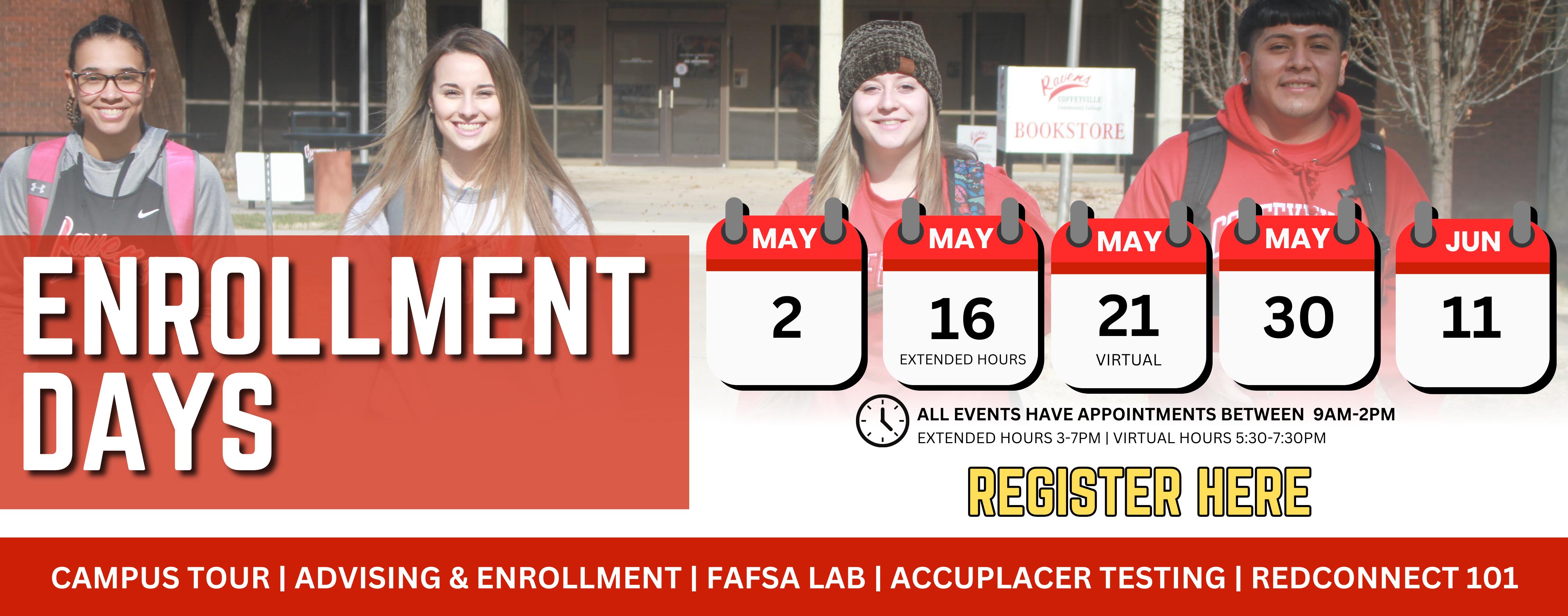 Enrollment Days are Here! Register Now!