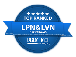 practicalnursing.org LPN and LVN Top Ranking Award