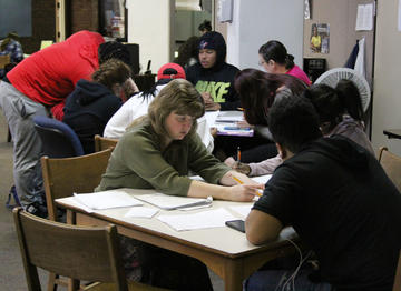 Tutors Working With Students in the Student Success Center